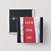 BADGE CARRÉ 5 CM VERROUILLER LE BOUTON HAUT (Devant & derrière)