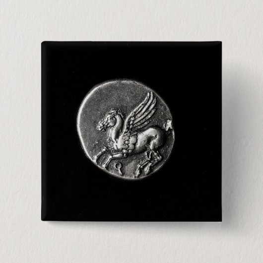 Badge Carré 5 Cm Verso de pièce de monnaie dépeignant Pegasus (Devant)