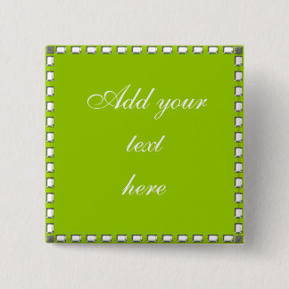 Badge Carré 5 Cm Vert en pierre en cristal de Pin de bouton fait su