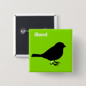 Badge Carré 5 Cm Vert iBand (Devant & derrière)