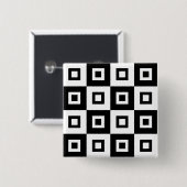 Badge Carré 5 Cm Vertigo noir et blanc (Devant & derrière)