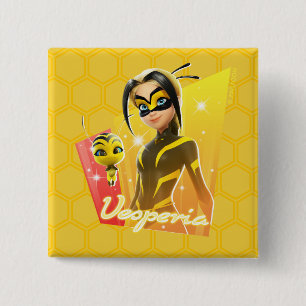 Badge Carré 5 Cm Vesperia & Pollen