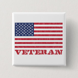 Badge Carré 5 Cm vétéran