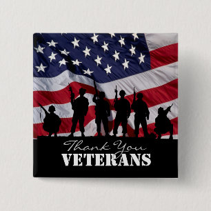 Badge Carré 5 Cm Vétérans de Merci