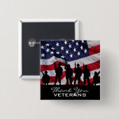 Badge Carré 5 Cm Vétérans de Merci (Devant & derrière)