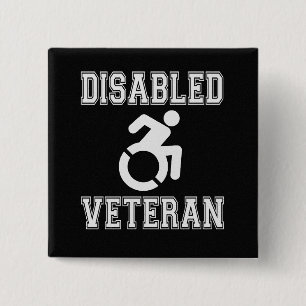 Badge Carré 5 Cm Vétérinaire handicapé