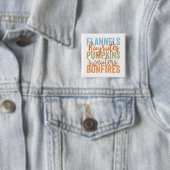 Badge Carré 5 Cm Vibes d'automne amusantes (En situation)