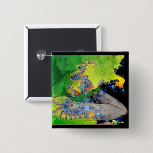 BADGE CARRÉ 5 CM VIBRATIONS DE MATIÈRE (Devant & derrière)