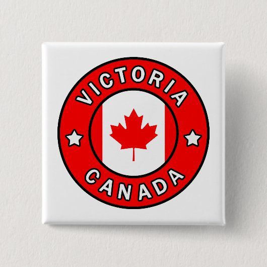 Badge Carré 5 Cm Victoria Canada (Devant)