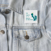 Badge Carré 5 Cm Vie et liberté (En situation)