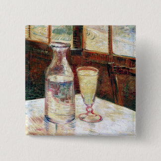 Badge Carré 5 Cm Vie morte avec Absinthe Van Gogh Art