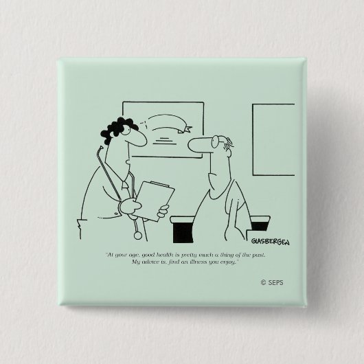 Badge Carré 5 Cm Vieillir (Devant)