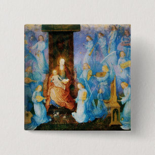 BADGE CARRÉ 5 CM VIERGE AVEC ENFANT - CONCERT D'ANGES