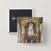 Badge Carré 5 Cm Vierge et enfant (Devant & derrière)