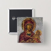 Badge Carré 5 Cm Vierge et enfant 3 (Devant & derrière)