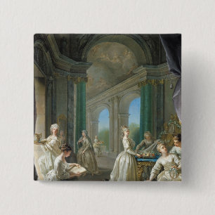 Badge Carré 5 Cm Vierges modernes, 1728