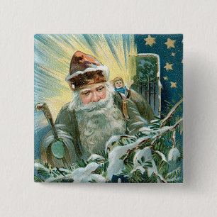 Badge Carré 5 Cm Vieux Saint-Nicolas