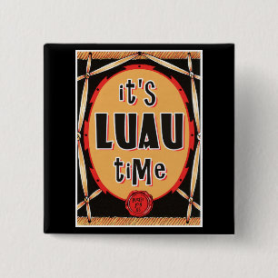 Badge Carré 5 Cm Vieux temps de Luau de rotin