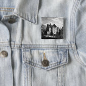 Badge Carré 5 Cm Vieux Tolbooth, Edimbourg (En situation)