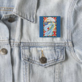 Badge Carré 5 Cm Viking adieu (En situation)