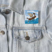 Badge Carré 5 Cm Viking Ship (En situation)