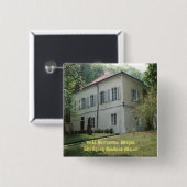 Badge Carré 5 Cm Villa Bertramka-Mozart-Prague (Devant & derrière)