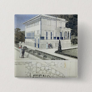 Badge Carré 5 Cm Villa Wagner, Vienne