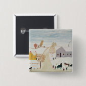 Badge Carré 5 Cm Village amish (Devant & derrière)