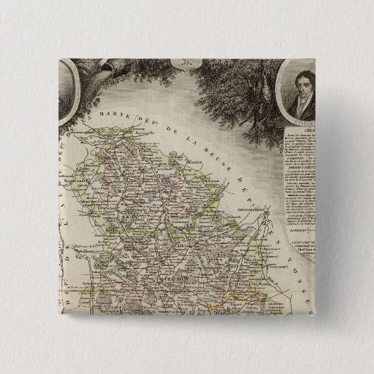 Badge Carré 5 Cm Ville (Devant)