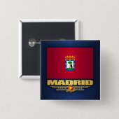 Badge Carré 5 Cm Ville de Madrid (Devant & derrière)