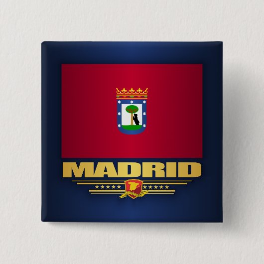 Badge Carré 5 Cm Ville de Madrid (Devant)