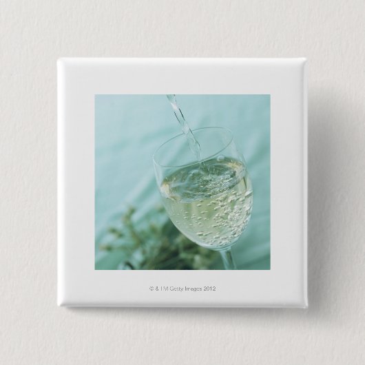 Badge Carré 5 Cm Vin blanc (Devant)