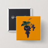 Badge Carré 5 Cm Vin de raisin (Devant & derrière)