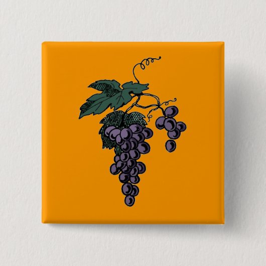 Badge Carré 5 Cm Vin de raisin (Devant)