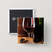Badge Carré 5 Cm Vin rouge (Devant & derrière)