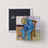 Badge Carré 5 Cm Vincent van Gogh - À la porte de l'éternité (Devant & derrière)