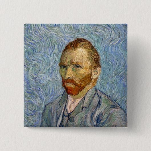 Badge Carré 5 Cm Vincent Van Gogh - Autoportrait (Devant)