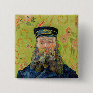 Badge Carré 5 Cm Vincent Van Gogh - Facteur Joseph Roulin