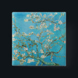 Badge Carré 5 Cm Vincent van Gogh - Fleur d'amandes<br><div class="desc">Almond Blossom / Branches with Almond Blossom - Vincent van Gogh,  Oil on Canvas,  1890</div>