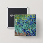 Badge Carré 5 Cm Vincent van Gogh Iris (Devant & derrière)