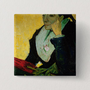 Badge Carré 5 Cm Vincent van Gogh L'Arlesienne, détail, 1888