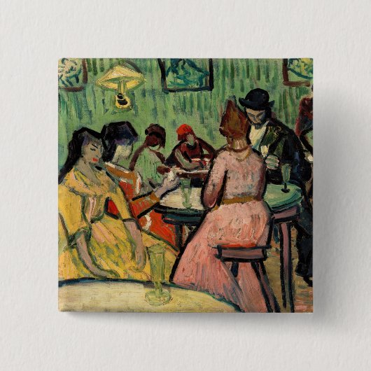 Badge Carré 5 Cm Vincent van Gogh - Le Brothel (Devant)