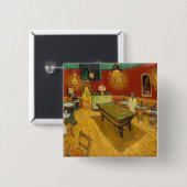 Badge Carré 5 Cm Vincent van Gogh - Le Night Café (Devant & derrière)