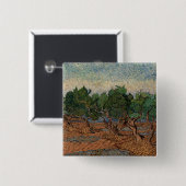 Badge Carré 5 Cm Vincent van Gogh - Olive Grove (Devant & derrière)