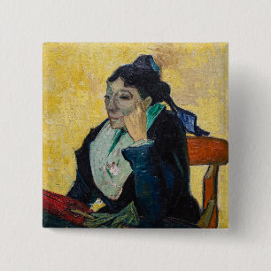 Badge Carré 5 Cm Vincent Van Gogh - Portrait of Madame Ginoux
