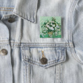 Badge Carré 5 Cm Vincent van Gogh - Rose (En situation)