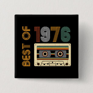 Badge Carré 5 Cm Vintage 1976 Fabriqué en 1976 70e Anniversaire 50