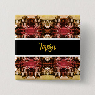 Badge Carré 5 Cm Vintage Autriche Vienne Palais Hofburg