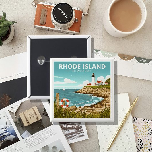 Badge Carré 5 Cm Vintage Rhode