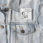 Badge Carré 5 Cm Vintage Tariff Refund Check (En situation)